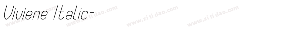Viviene Italic字体转换